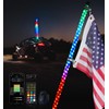 Xprite 1PC 5FT Spiral RGBW LED Whip Light with Spring