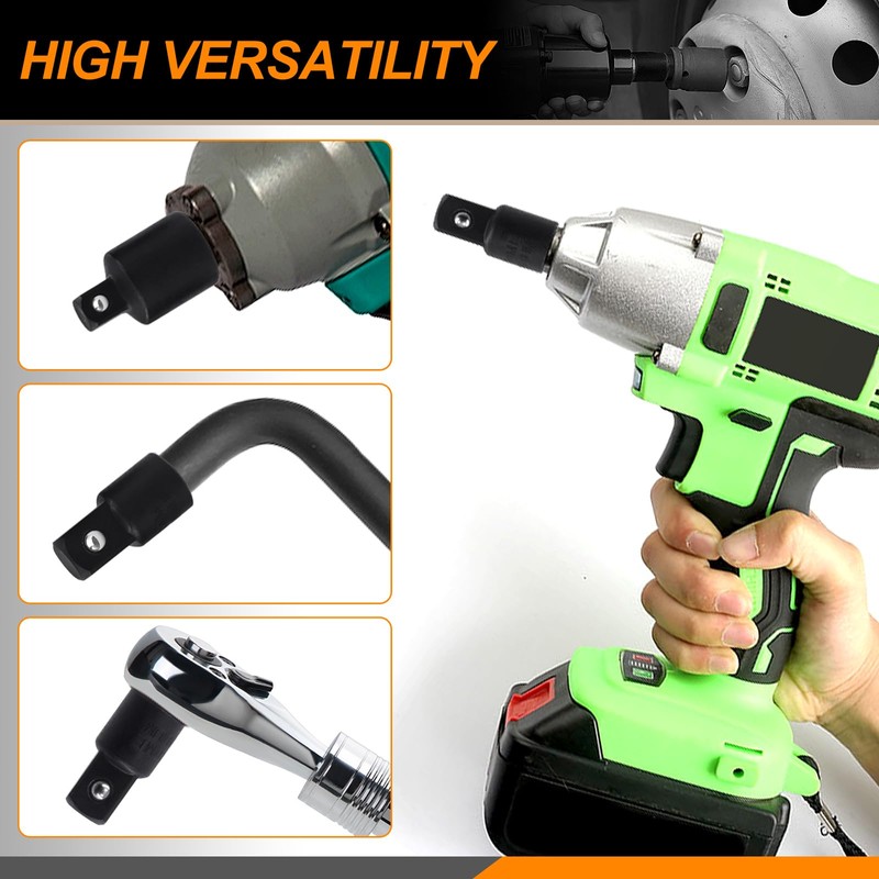 Rustark 5Pcs Impact Socket Adapter Set Standard SAE Socket Impact