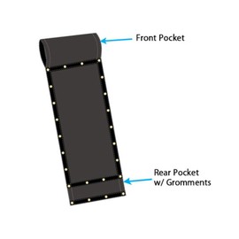 Mytee Products 5'6" x 14' Dump Truck Vinyl Coated Mesh Tarps Cover with 5 Inch 18oz Double Pocket