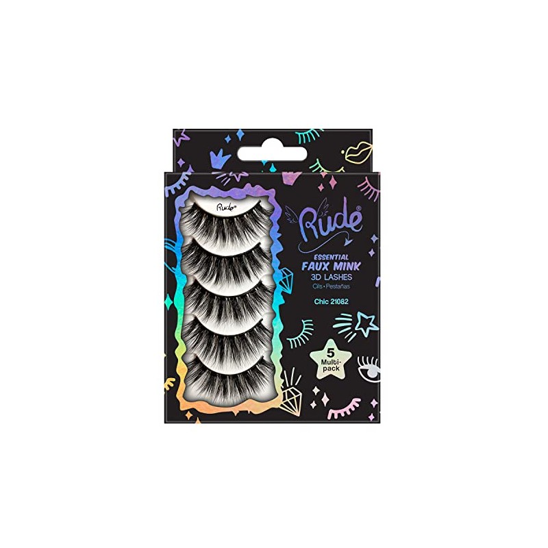 Essential Faux Mink 3D Lashes - Chic by Rude Cosmetics
