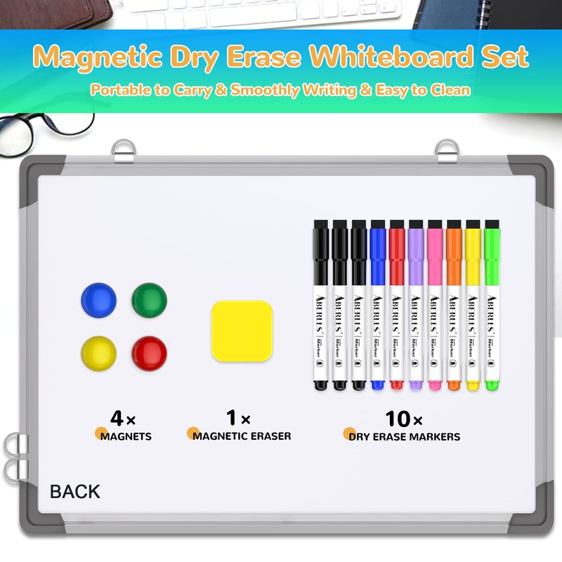 Small Weekly Calendar Dry Erase Whiteboard for Wall, 16" x