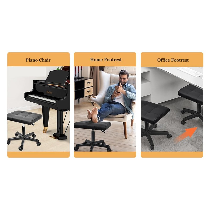 Footrest Under Desk Leg Rest Ottoman Adjustable Height Foot Stool