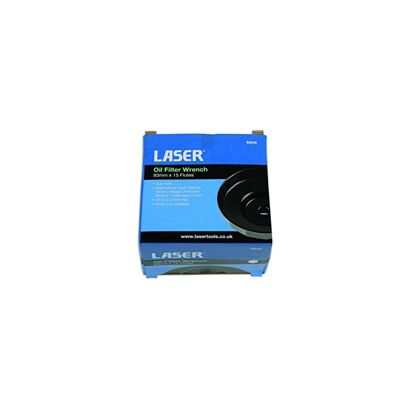 Laser 6609 Oil Filter Wrench 3/8"D - 93mm x 15