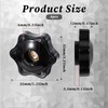 Pack of 8 Star Grip Nuts M6, Star Nuts, Star