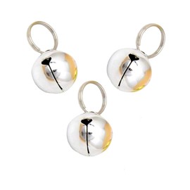 GCA Pet Dogs and Cats Collar Bells,Pet Collar Accessories,1/2-Inch, Silver（3 Sets ）