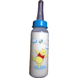 Pooh Bear Blue Nursing Bottle with Adult Nipple