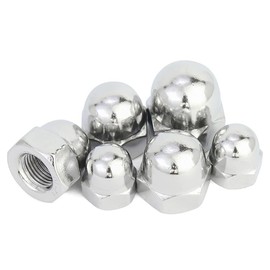 3/8-16 Acorn Cap Nuts 3/8" Dome Head Acorn Hex Nut,18-8 Stainless Steel Hardware Nuts,Bright Finish, Fully Thead Coverage,Quantity 40Pcs (3/8-16x40)