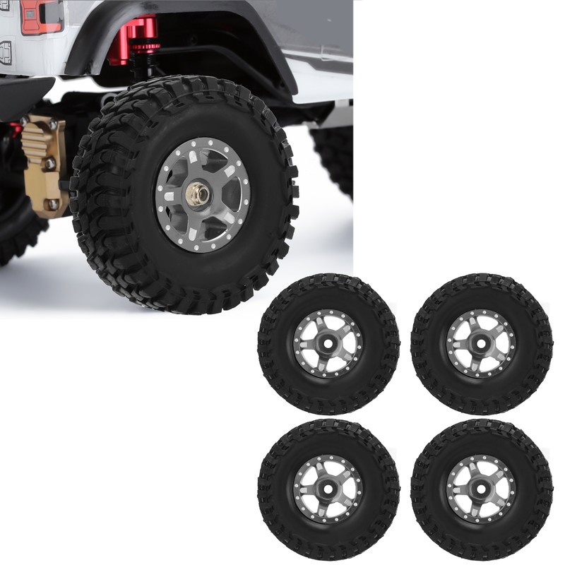 RC Car Rubber Tires Metal Tyre Wheel Full Series Universal