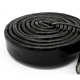 KRD PERFORMANCE 1/2 ID Black Silicone Coated Fiberglass Heat Shielded Sleeve Fire Thermo Armor for Hose Lines & Electrical Wiring, 5 Feet
