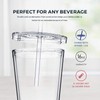 Tumblers with Lids and Straws Wall Clear Plastic Tumblers Bulk