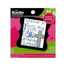 Beginner Minis Cross Counted Cross Stitch Kit-3"X3" 14 Count