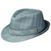 Dorfman Pacific Plaid Suiting Fedora with Self Trim HAT (M,