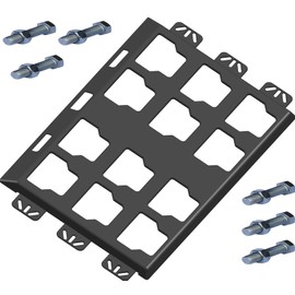 VELCKING for Milwaukee Packout Mounting Plate, Metal Storage Base, Wall and Floor Compatible Toolbox Mount (BLACK, 1-Full Plate)
