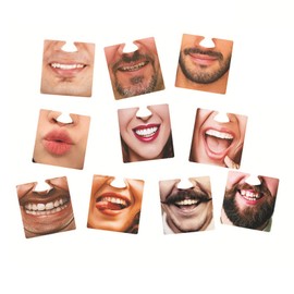 YANIYA Pack of 10 Party Mask and Cup Mat Set Versatile Coaster Set Face Covers Cup Mats Cup Pads Paper Material for Cups, As Pictures Shown