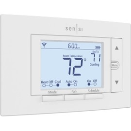 Sensi Smart Thermostat, 100 Years Of Expertise, Wi-Fi, Data Privacy, Programmable, Easy DIY Install, Works With Alexa, Energy Star Certified, Mobile App, ST55