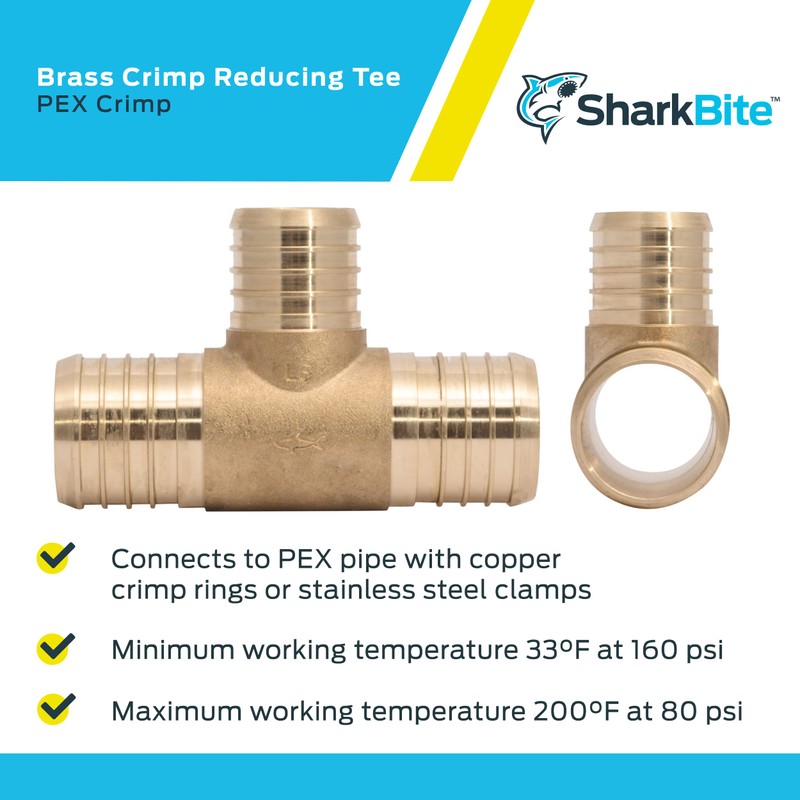 SharkBite 1-1/2 x 1-1/2 x 1 1/4 Inch Crimp Reducing