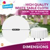 3pk White Round Table Cloth Disposable | 140cm Party Round
