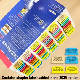 FAR AIM 2025 Index Tabs for Private Pilot License, 86 Tear-Resistant Color-Coded Laminated Tabs, 84 Complete Tabs for Far/Aim 2025, with Bookmark，Placement Template，Page Numbers(Book Not Included)