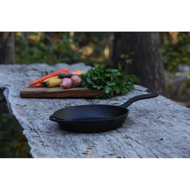 Barebones 12-Inch Cast Iron Skillet - Non Stick Frying Pans