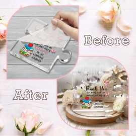 Teacher Gifts for Women 3.9 Inch Teacher Plaque Acrylic Teacher Plaques Teacher's Day Gift for Teacher Teacher Appreciation Gifts Best Teacher Gifts