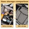 DOODLREAM 2 Sheets Self-Adhesive Magic Cloth Checkered Travel Makeup Bag