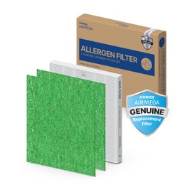 COWAY AP-1512HH & 200M Air Purifier Filter Replacement, Allergen Filter Pack, 2 Allergen Deodorization Filters and 1 True HEPA Filter, 1 Pack, Green
