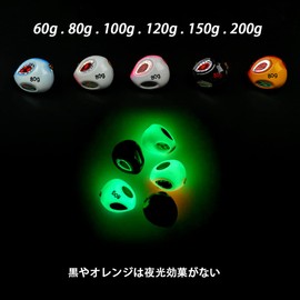 Tolure 100g Sea Fishing Laser Seal Eyes Luminous Hook Tie Lap Tie Red Snapper Fishing Sea Mule 1pcs/pack (Blue and White)