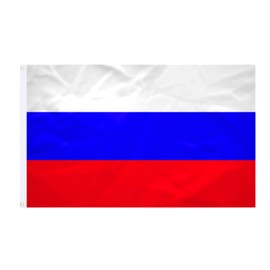 Russian Flag – 90 x 150 cm – Reinforced Fabric – Durable Stitching – Bright Colours – Outdoor Indoor Flag – Integrated Eyelets – National Flag