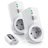 CSL Dimmable Radio Sockets Set with Remote Control Set of