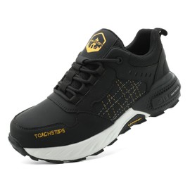 TOUGHSTEPS Steel Toe Shoes for Men Women Puncture Proof Safety Work Sneakers Lightweight Comfortable Indestructible Utility Shoes 11 Black