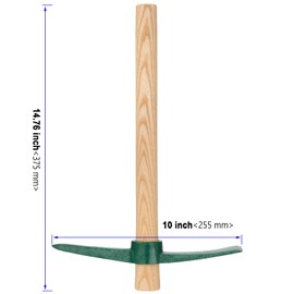 KOHAND 4 PCS 15 Inches Pick Axe, Forged Mattock Tool, Heavy Duty Pick Mattock with Non-Slip Handle for Gardening, Camping, Prospecting