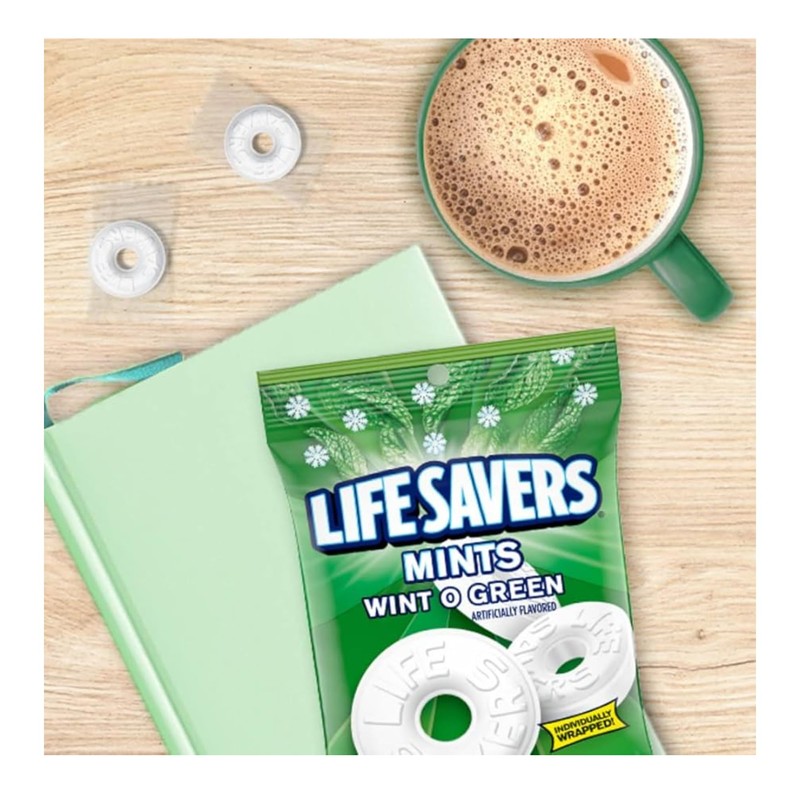 Life Savers Wint O Green Sugar Free Mints - Packaged