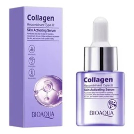 Bioaqua Serum Facial De Colágeno Recombinante Antiarrugas Todo Tipo De Piel Díanoche                                                                  