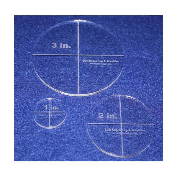 TCR Templates 3 Piece Circle Set 1, 2, 3 Inches