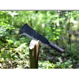 Thick Steel Blade Brush Axe, Heavy Duty Billhook Machete Hatchet with a Well Balanced