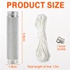 Bathroom Light Pull Cord Handle Knurled Chrome with 150cm String