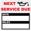 200 Count Clear Oil Change Stickers, 2 X 2 Inches