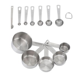 aqxreight Juego de Cucharas y Tazas Medidoras de Acero Inoxidable, Utensilios de Cocina para Cocinar y Hornear, aqxreightzgctqpge0r
