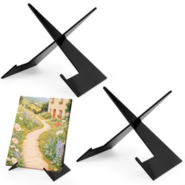 xiruiubao Vinyl Record Stand, Vinyl Record Storage, Acrylic CD Holder, Removable Vinyl Holder, Record Holder for Presentation of Recipes, Tableware, Books, Picture Frame, CD, Pack of 2, Black