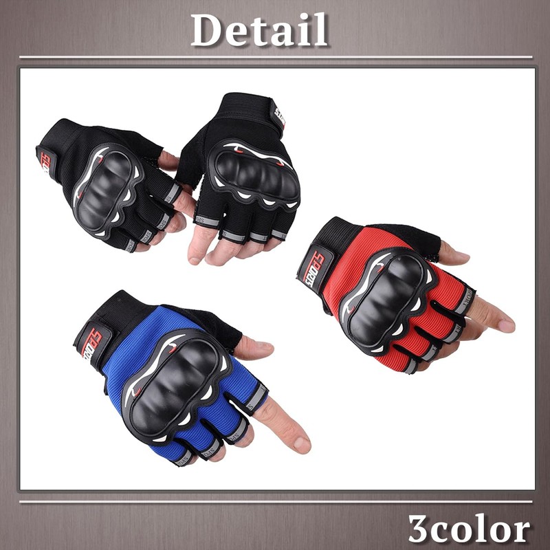 One Limitation TG184 Gloves Cycling Fingerless Protector Velcro Outdoor Men