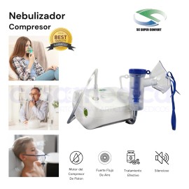 Nebulizador De Compresor Adulto/infantil Con Accesorios Blanco