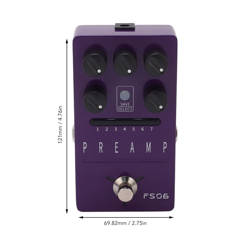 Guitar Effect Pedal Metal Purple 1/4in Interface Parameters Savable Single