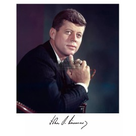 PRESIDENT JOHN F. KENNEDY JFK AUTOGRAPHED 8X10 FRAMED PHOTOGRAPH