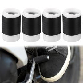 Pack of 4 Motorcycle Gear Shift Lever Shoe Protectors, Universal Retractable Plastic Gear Shift Lever Protectors for Boots and Shoes, Motorcycle Accessories for Men and Women (Black)