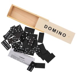 mumbi Domino Game Dominoes in Wooden Box Board Game Family Game Domino Game Travel Game