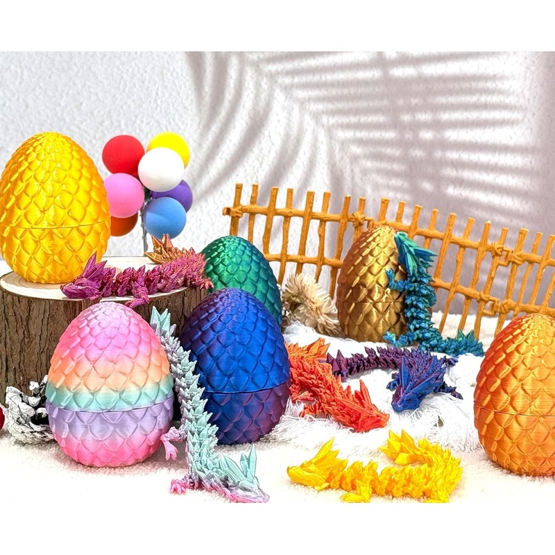 3D Printed Dragon Eggs with Dragon Inside – Fantasy Tabletop