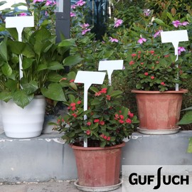 50 Pack Outdoor Plant Label, Large Waterproof Plastic Plant T-Type Tags, Durable Nursery Garden Markers, Perfect for Herbs, Flowers, Vegetable (Height 11.8'')