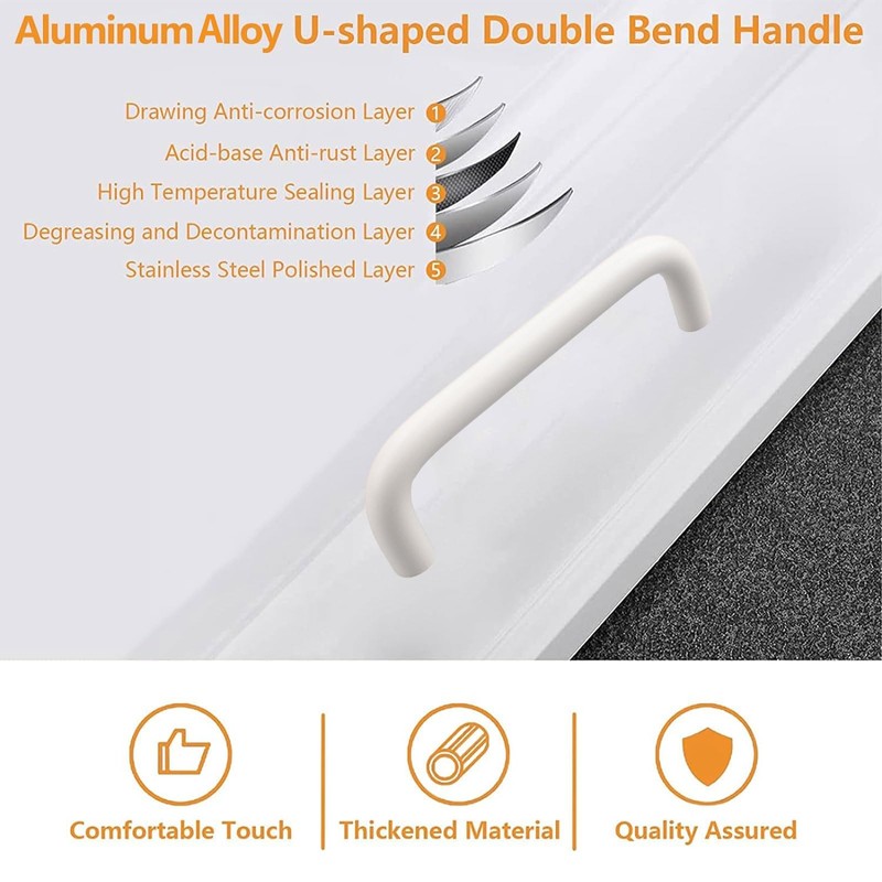 MOROBOR Aluminum Alloy Solid Round Handle, 96 mm Hole Centers