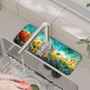 Sink Faucet Absorbing Mat Floral Abstract Oil Painting Sink Splash