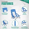 SUNNYFEEL Low Folding Beach Chair for Adults, Portable Lightweight Sling